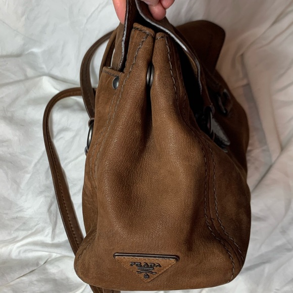 SOLD! PRADA couture VelvetySoft Leather Tote Purse - Picture 8 of 16